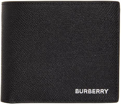 Burberry Black International Bifold Coin Wallet