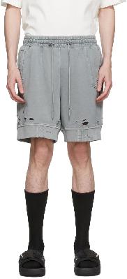 C2H4 Grey Cotton Shorts