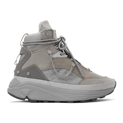 C2H4 Grey 'My Own Private Planet' Atom Alpha High Top Sneakers