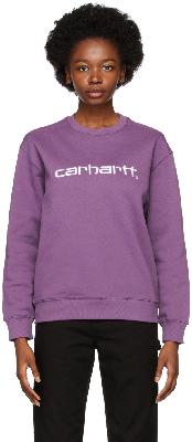 Carhartt Work In Progress Purple Logo Sweatshirt