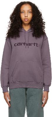 Carhartt Work In Progress Purple Logo Hoodie