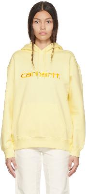 Carhartt Work In Progress Yellow Cotton Hoodie