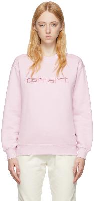 Carhartt Work In Progress Pink Cotton Sweatshirt