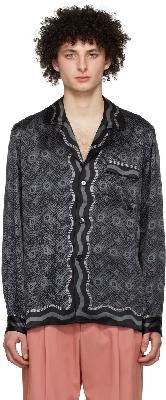 Casablanca Black Silk Pyjama Shirt