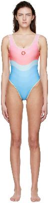 Casablanca Multicolor Recycled Polyester One-Piece Swimsuit