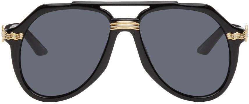 Casablanca Black Aviator Sunglasses