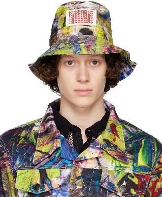 Charles Jeffrey Loverboy Multicolor Denim Bucket Hat