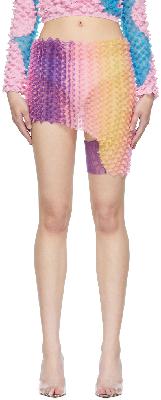 Chet Lo Purple Tropicana Mini Skirt