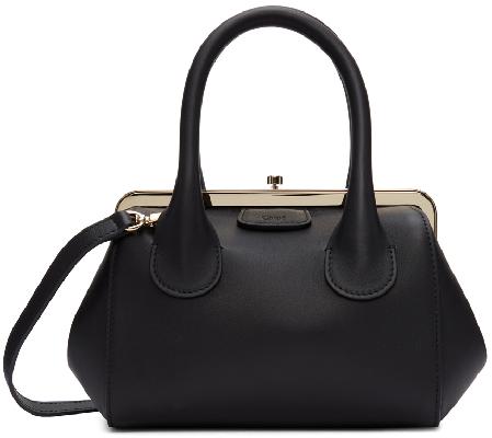 Chloé Black Small Joyce Frame Top Handle Bag
