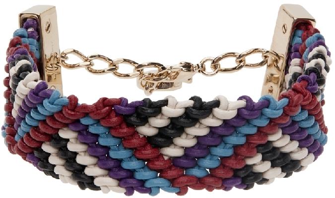 Chloé Multicolor Leather Kyn Bracelet