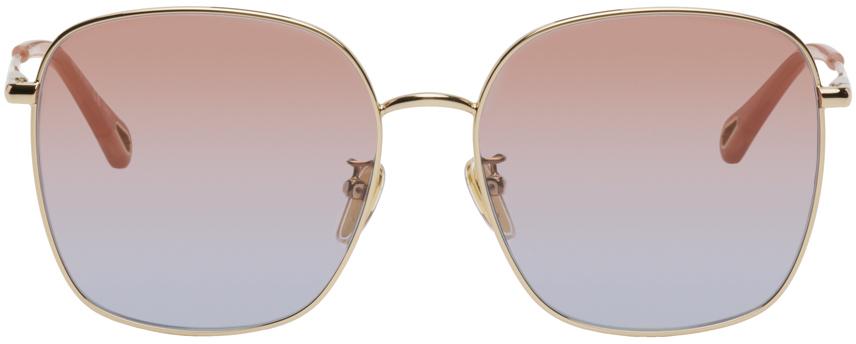 Chloé Gold Square Sunglasses