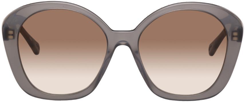Chloé Gray Round Sunglasses