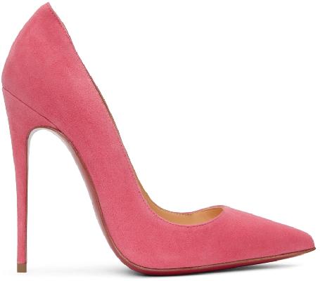 Christian Louboutin Pink Suede So Kate 120 Heels