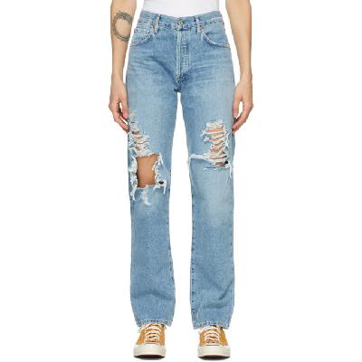 Citizens of Humanity Blue Emery Mid-Rise Relaxed Jeans