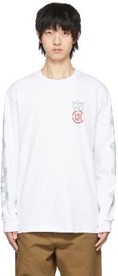 Clot White Cotton Long Sleeve T-Shirt