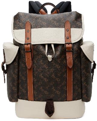 Coach 1941 Brown & Off-White Hitch Backpack