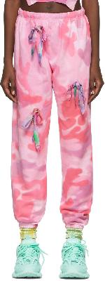 Collina Strada Pink Cotton & Polyester Lounge Pants