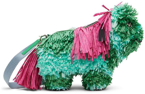 Collina Strada SSENSE Exclusive Green & Pink Angel Horse Messenger Bag