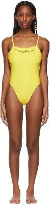 Collina Strada SSENSE Exclusive Yellow Butterfly G-String One-Piece Swimsuit