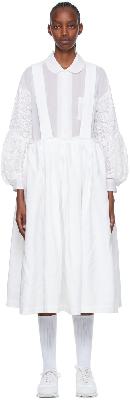 Comme des Garçons Comme des Garçons White Polyester Midi Skirt