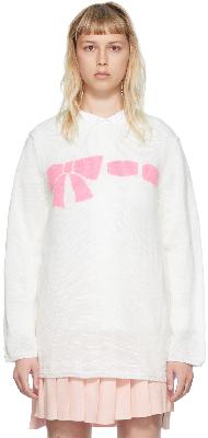 Comme des Garçons Girl White Acrylic Sweater