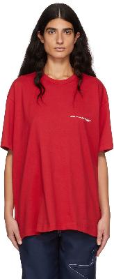 Comme des Garçons Shirt Red Oversized Logo T-Shirt