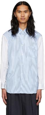 Comme des Garçons Shirt Blue & White Cotton Shirt