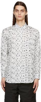 Comme des Garçons Shirt White & Black KAWS Edition Printed Pattern Shirt