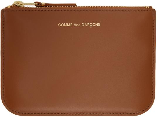 Comme des Garçons Wallets Brown Small Ruby Eyes Zip Card Holder