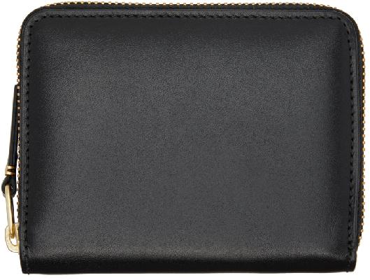 Comme des Garçons Wallets Black Leather Multicard Zip Wallet