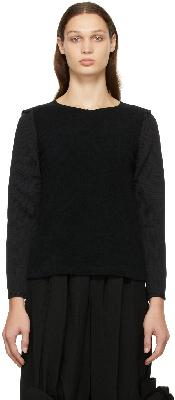 Comme des Garçons Black Cotton Pile & Jersey Sweater