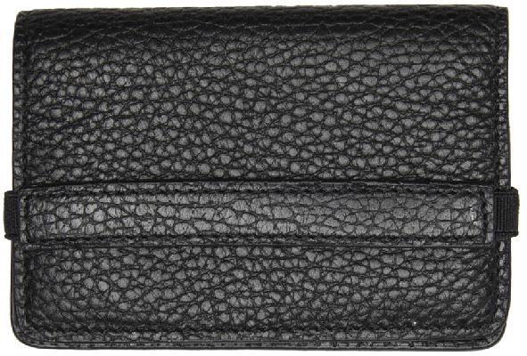 Common Projects Black Grained Accordion Wallet