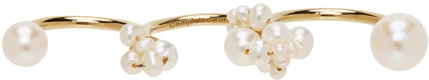 Completedworks Gold & White Pearl P24 Ring