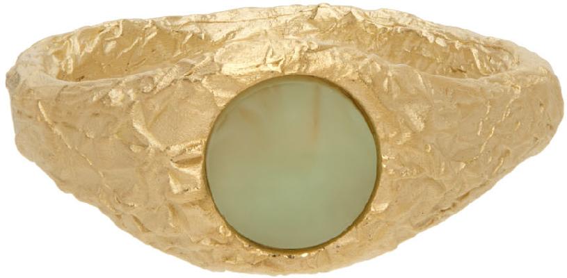 Completedworks SSENSE Exclusive Gold Crumple Ring