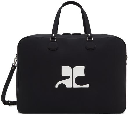 Courrèges Black Weekender Messenger Bag
