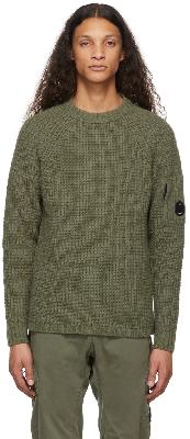 C.P. Company Green Lambswool Technical Sweater