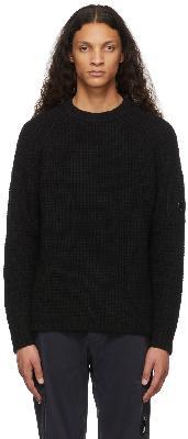 C.P. Company Black Wool Technical Crewneck Sweater
