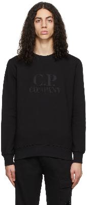 C.P. Company Black Diagonal Raised Logo Sweatshirt