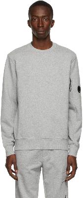 C.P. Company Grey Diagonal Raised Fleece Sweatshirt