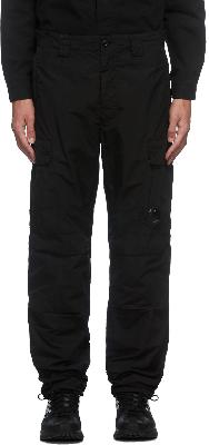 C.P. Company Black Nylon Cargo Pants