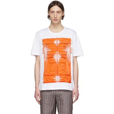 Craig Green SSENSE Exclusive White & Orange Embroidered Body T-Shirt