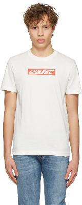 Diesel Off-White Cotton T-Shirt