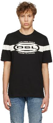 Diesel Black Cotton T-Shirt
