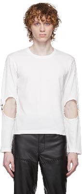 Dion Lee White Hook Long Sleeve T-Shirt
