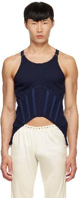 Dion Lee Navy Fin Tank Top