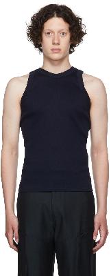 Dion Lee Navy Harness Back Tank Top
