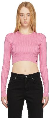 Dolce & Gabbana Pink 'DG' Silk Sweater