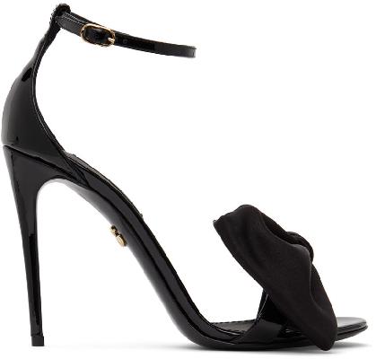 Dolce & Gabbana Black Keira Bow Heels