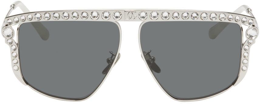 Dolce & Gabbana Silver Square Sunglasses