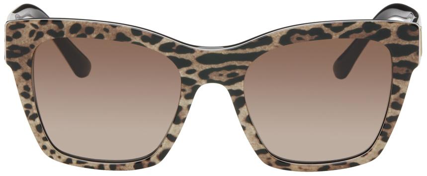 Dolce & Gabbana Brown Leopard Sunglasses